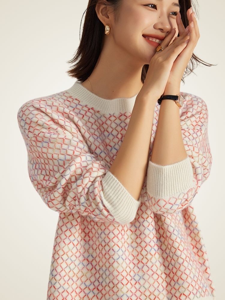 Geneira - Multicolor Cashmere Sweater | The Cashmere Studio