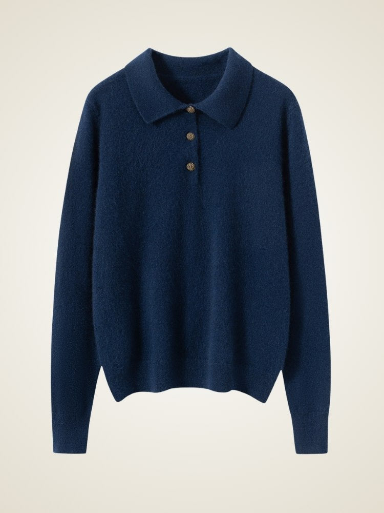 Jenassa - Cashmere Polo Sweater | The Cashmere Studio