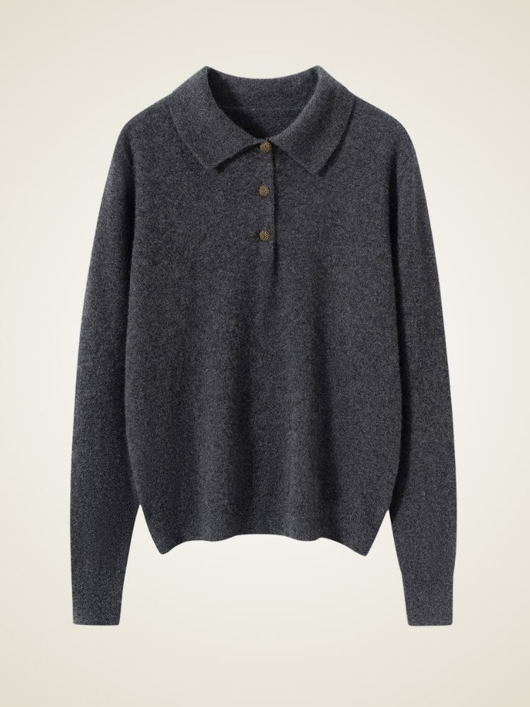 Jenassa - Cashmere Polo Sweater | The Cashmere Studio