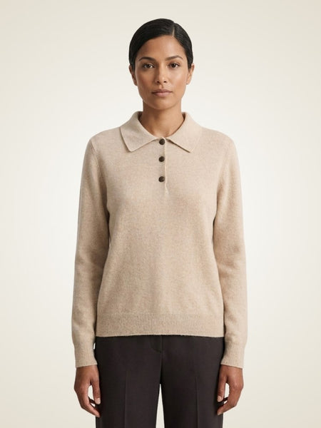 Jenassa - Cashmere Polo Sweater | The Cashmere Studio