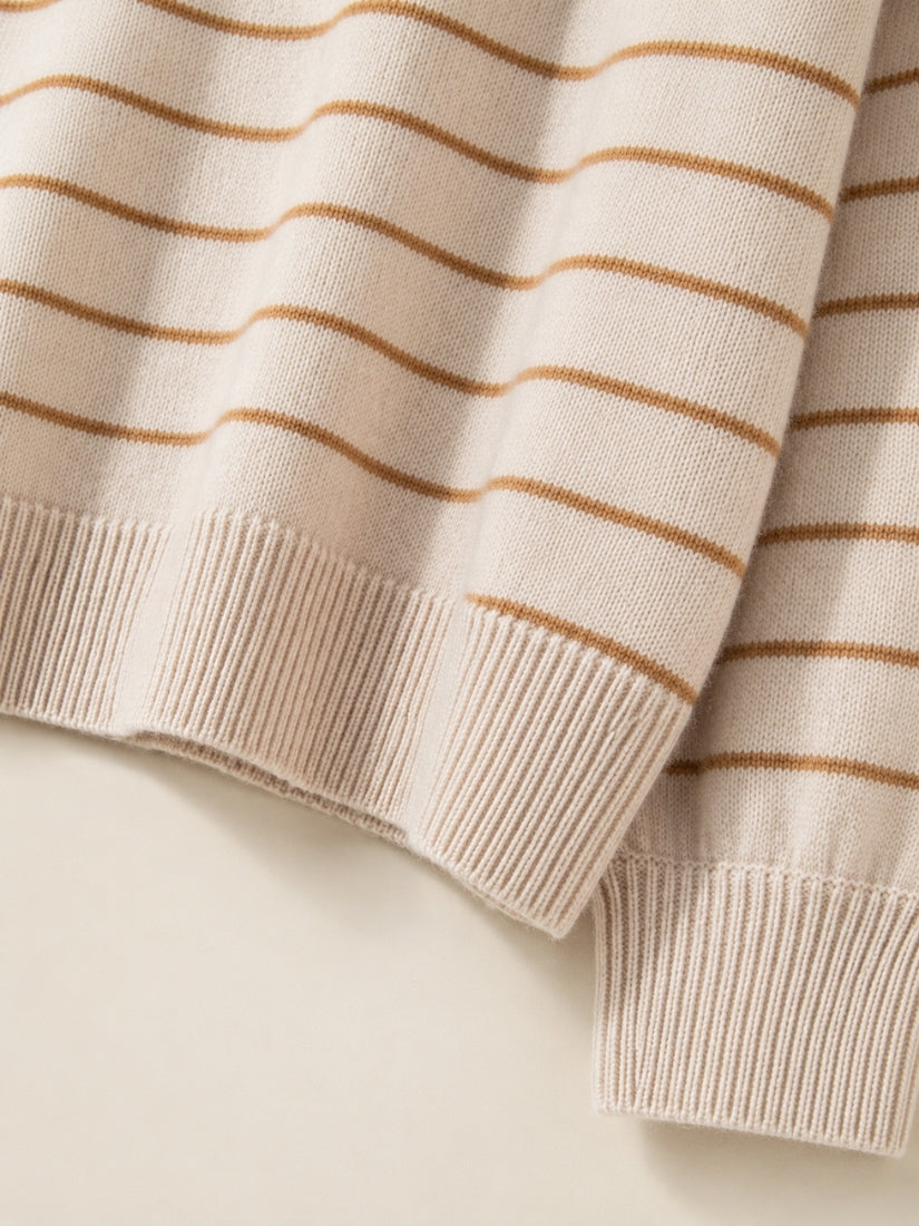 Jiliane - Striped Hem Detail | The Cashmere Studio