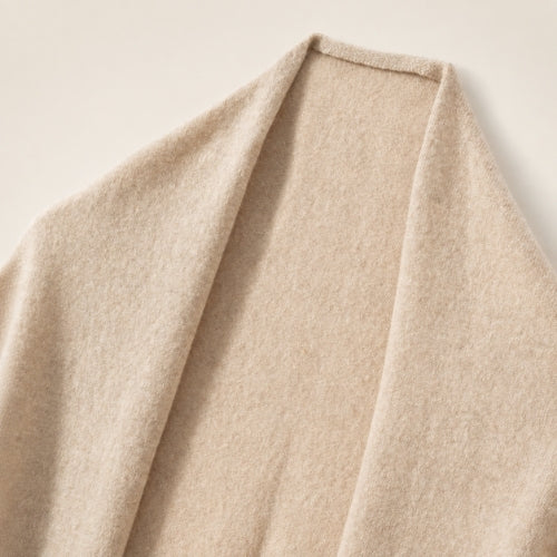Kahlira - Beige Triangle Cashmere Shawl | The Cashmere Studio