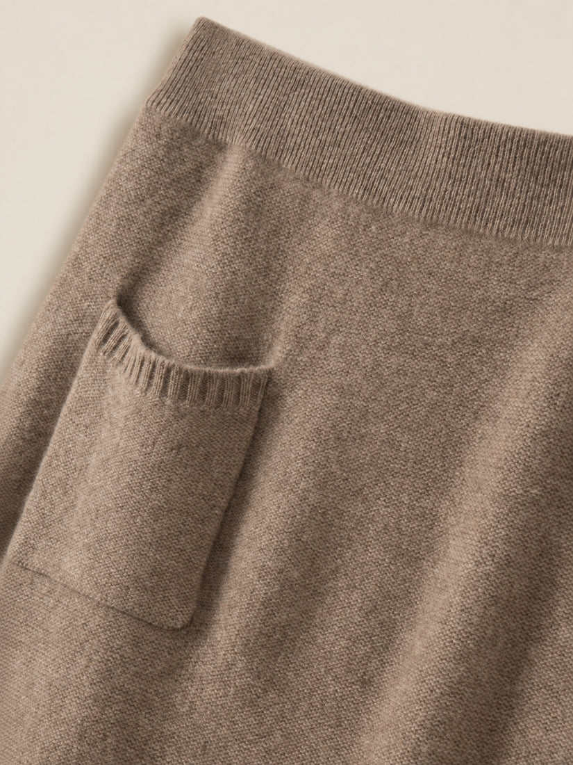 Keiralen — Long Cashmere Skirt Detail | The Cashmere Studio