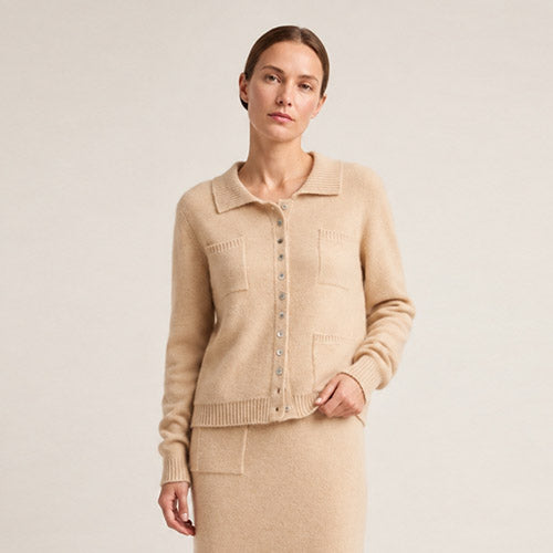 Keiralen — Cashmere Polo Cardigan | The Cashmere Studio