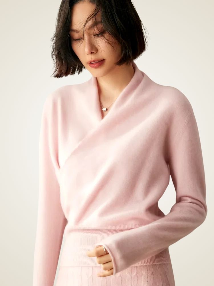 Clara Wrap Cashmere Sweater | The Cashmere Studio