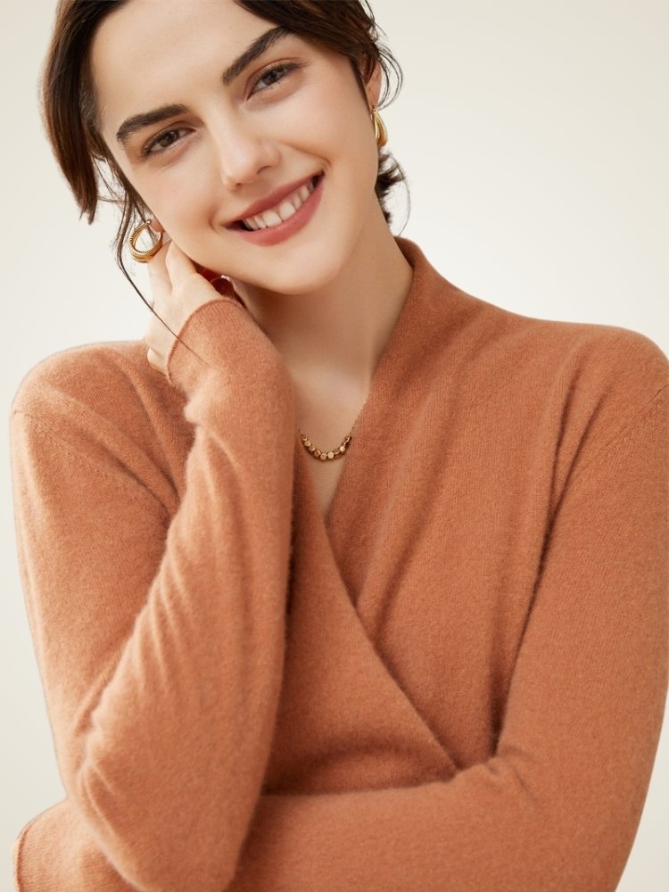 Clara - Wrap Cashmere Sweater