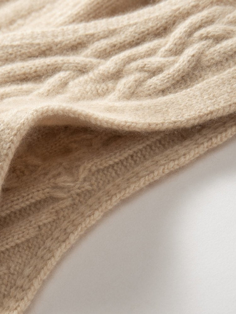 Levara - Cable-Knit Cashmere Vest | The Cashmere Studio