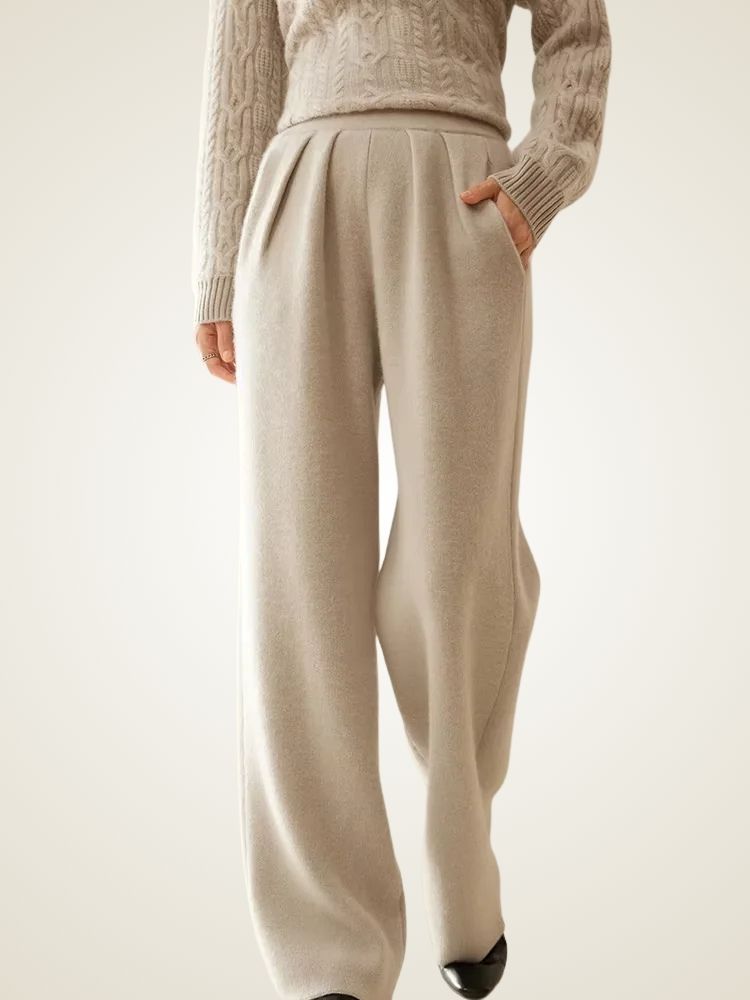 Rosalie - Pleated Cashmere Pants