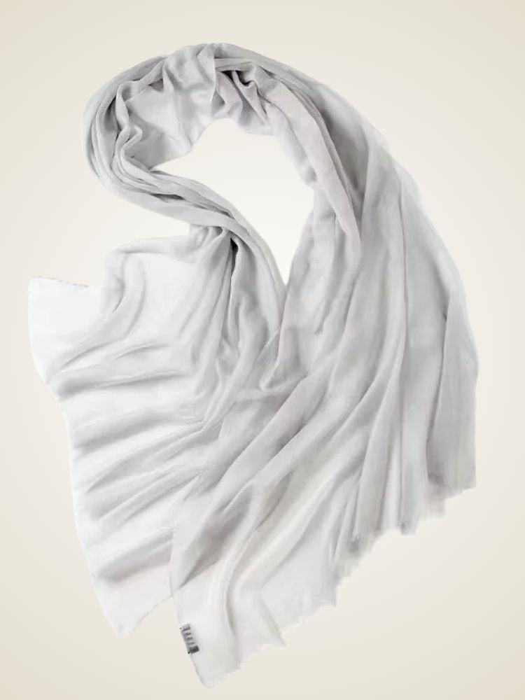 Kaia - Light Gray Cashmere Scarf Pashmina | The Cashmere Studio