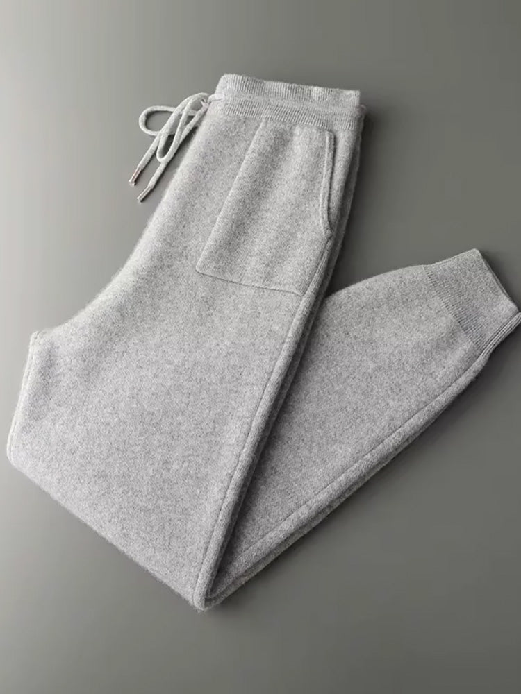 Elliot - Light Gray Men's Cashmere Hoodie and Jogger Set | The Cashmere Studio