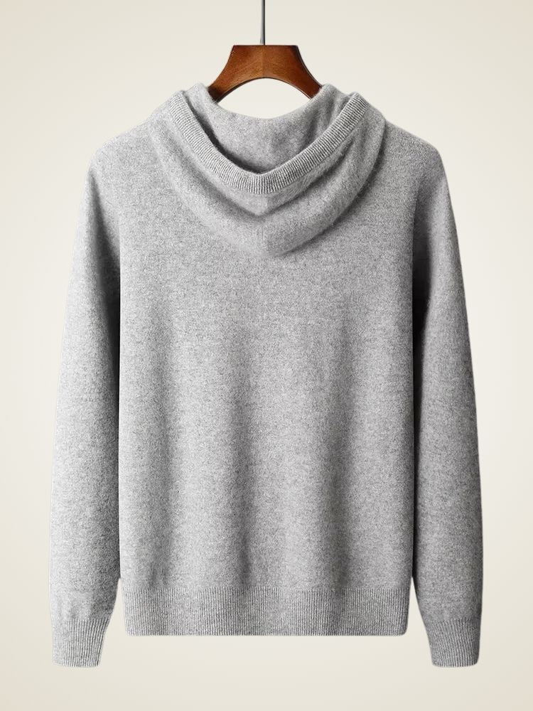 Elliot - Light Gray Men's Cashmere Hoodie and Jogger Set | The Cashmere Studio