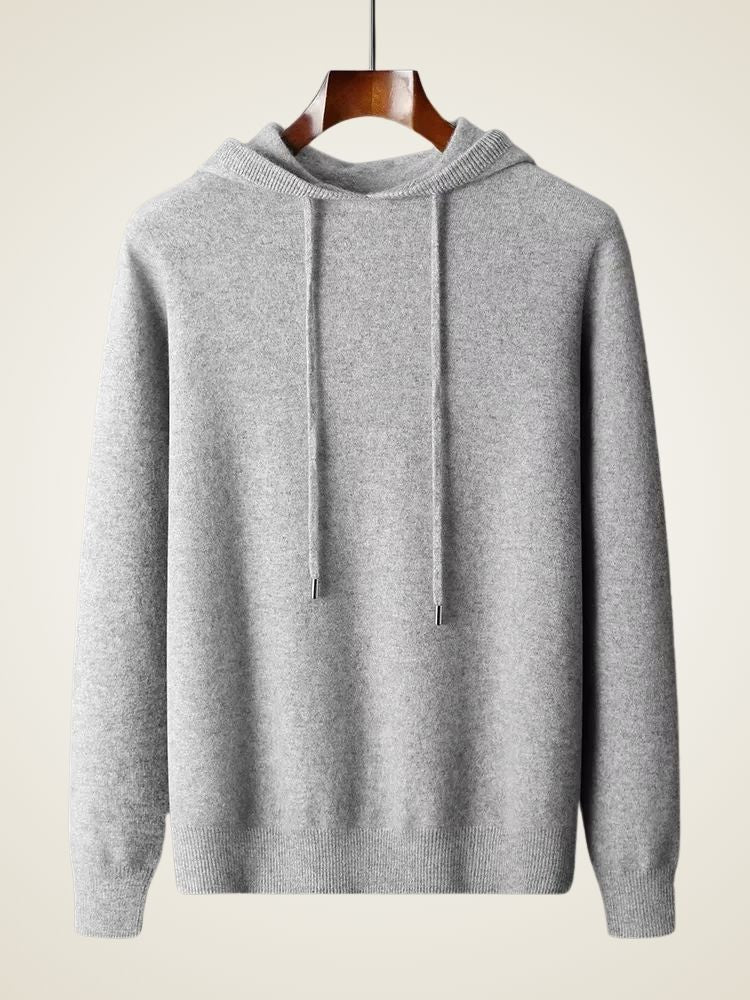 Elliot - Light Gray Men's Cashmere Hoodie and Jogger Set | The Cashmere Studio