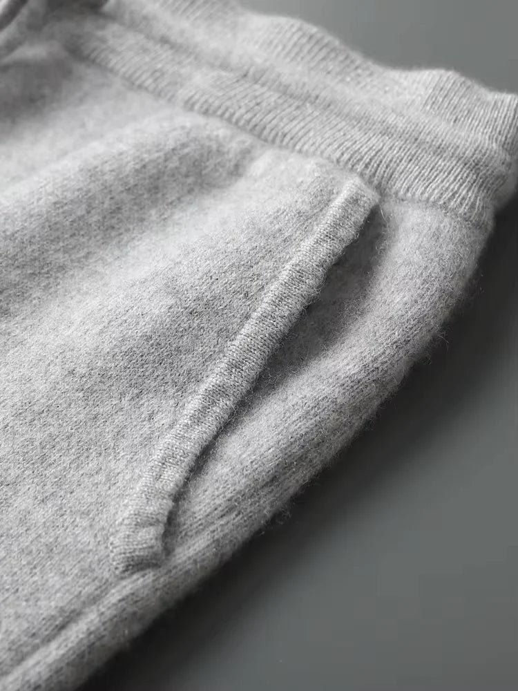 Elliot - Light Gray Men's Cashmere Hoodie and Jogger Set | The Cashmere Studio