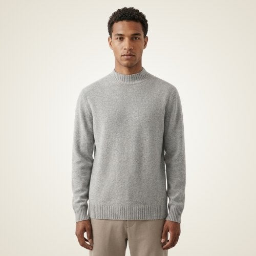 Lennox - High Collar Cashmere Sweater | The Cashmere Studio