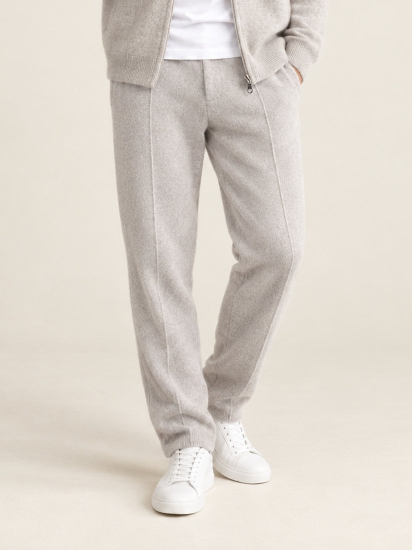 Lorien — Light Gray Wide-Leg Cashmere Pants | The Cashmere Studio