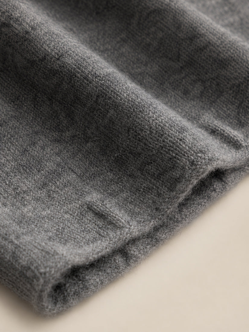 Lumara — Gray Knit Cashmere Skirt | The Cashmere Studio
