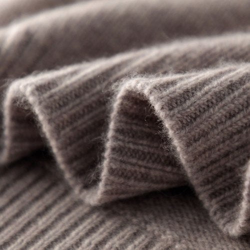 Ansel - Knitted Yoke Cashmere Sweater | The Cashmere Studio