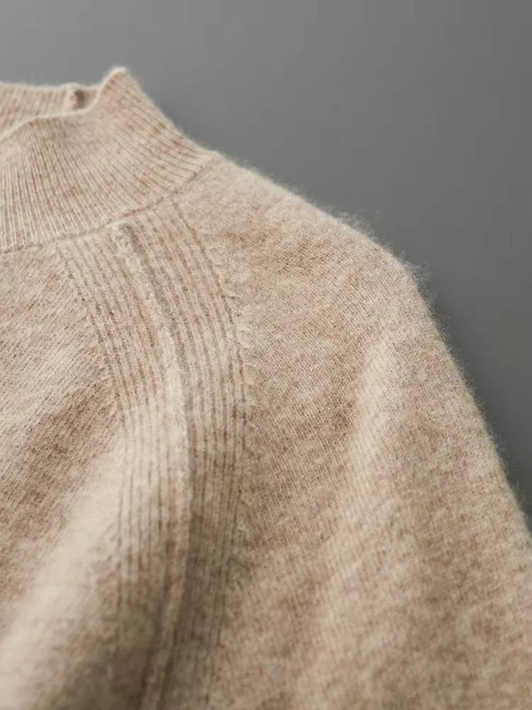 Lucas - Mock Neck Cashmere Sweater | The Cashmere Studio