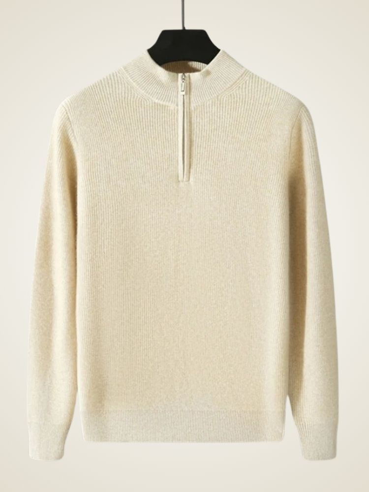 Nathan - Quarter Zip Cashmere Sweater