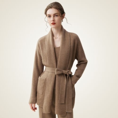 Meranys — Belted Cashmere Cardigan | The Cashmere Studio
