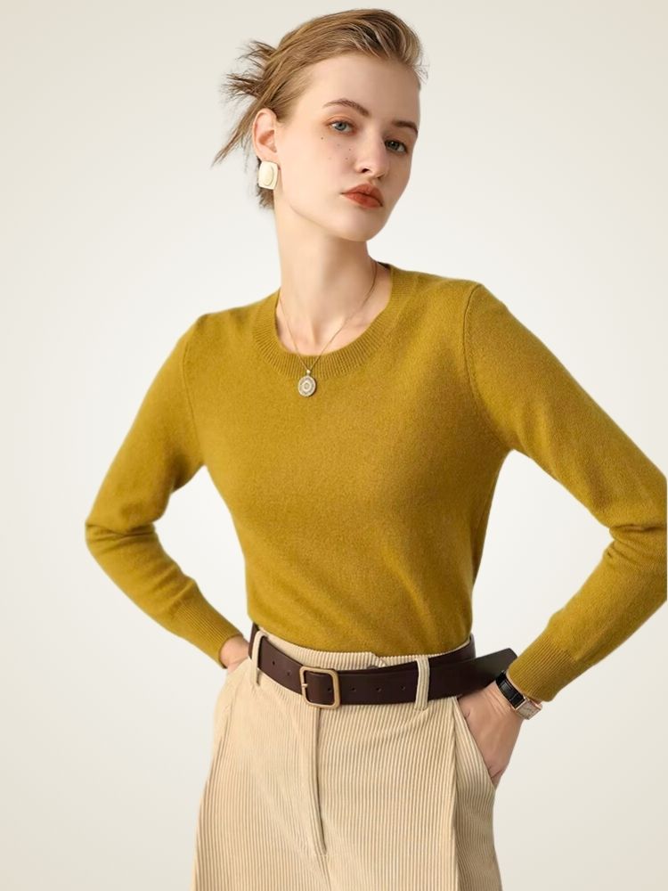 Mia - Crewneck Cashmere Sweater | The Cashmere Studio