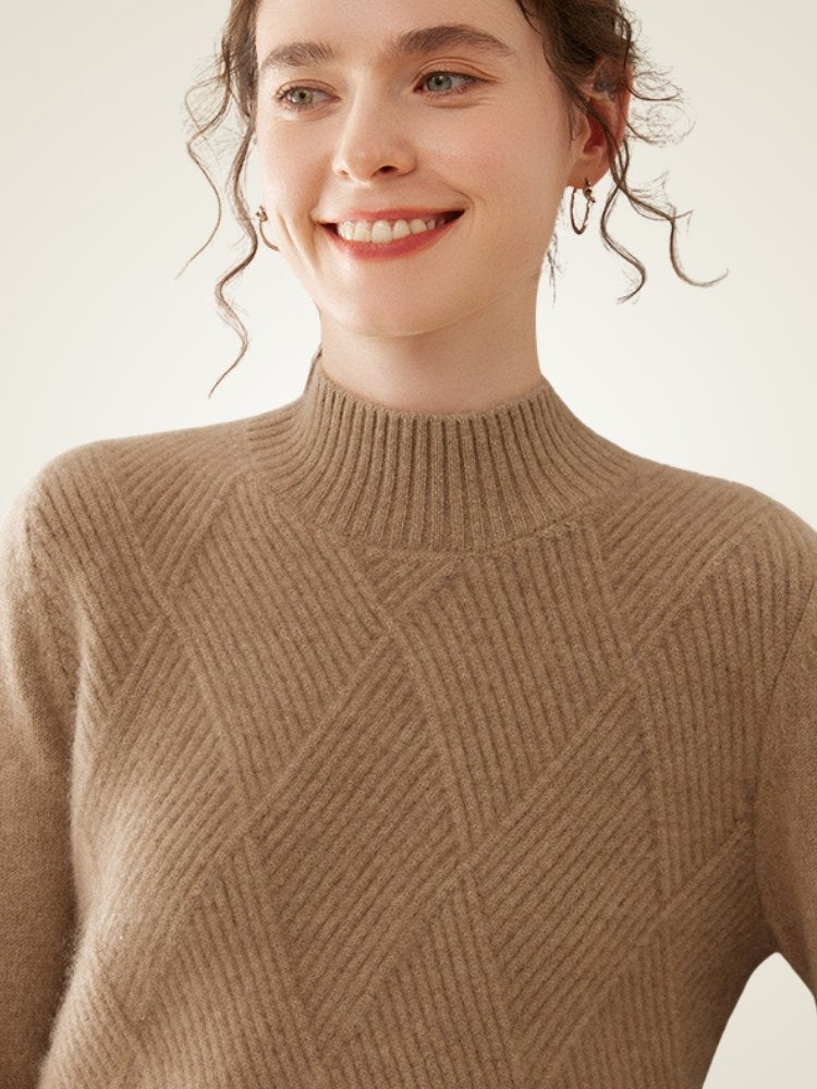 Miriane - Mock Neck Sweater | The Cashmere Studio