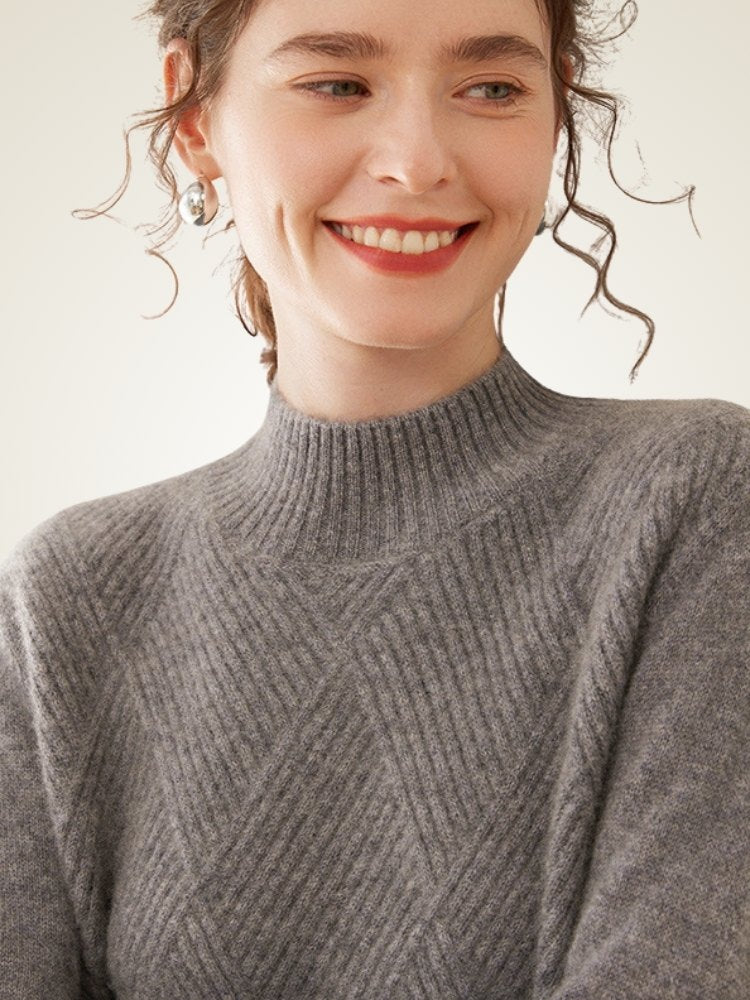 Miriane - Mock Neck Sweater | The Cashmere Studio
