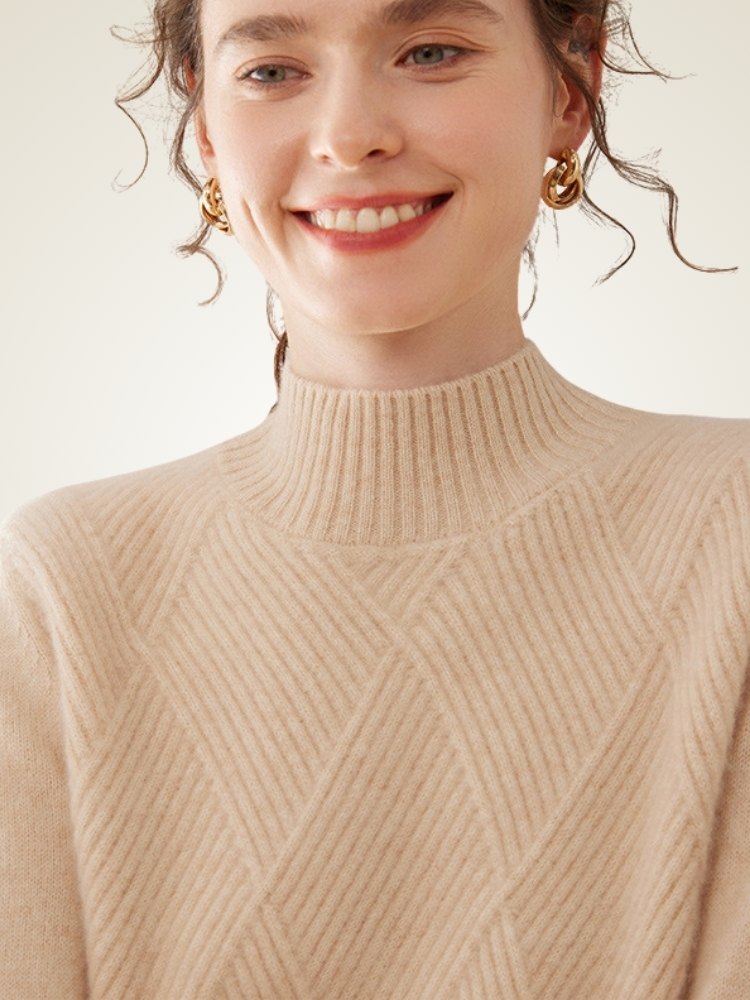 Miriane - Mock Neck Sweater | The Cashmere Studio