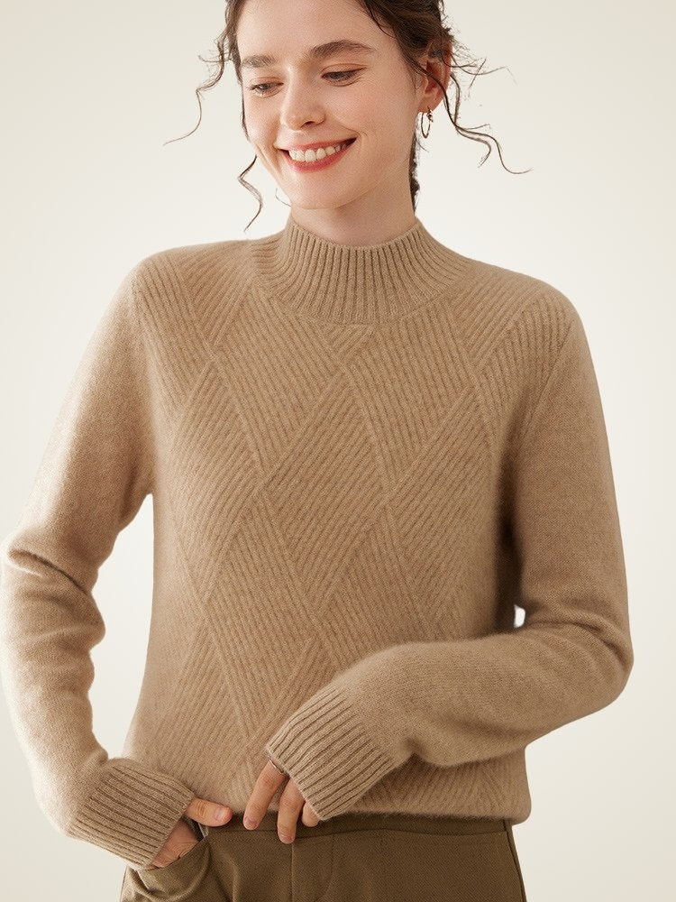 Miriane - Mock Neck Sweater | The Cashmere Studio