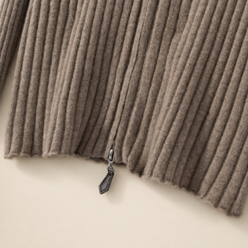Naralisse - Taupe Cashmere Cardigan | The Cashmere Studio