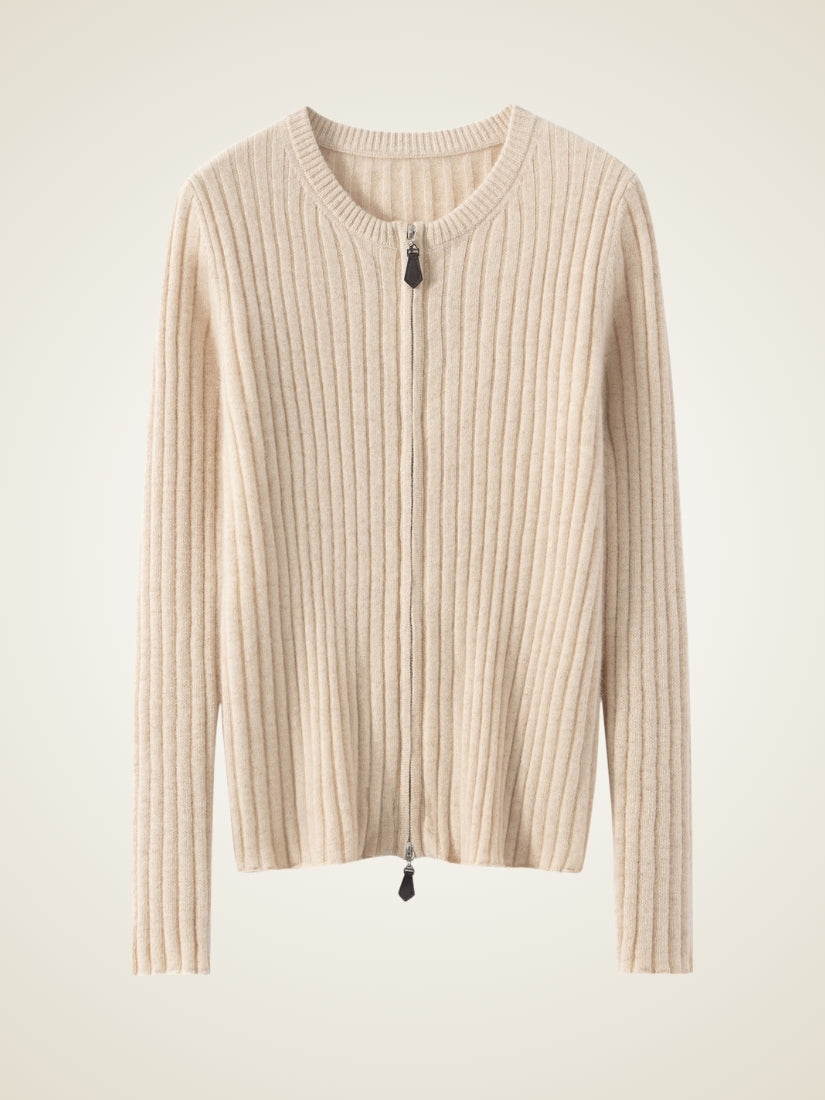 Naralisse - Beige Cashmere Cardigan | The Cashmere Studio