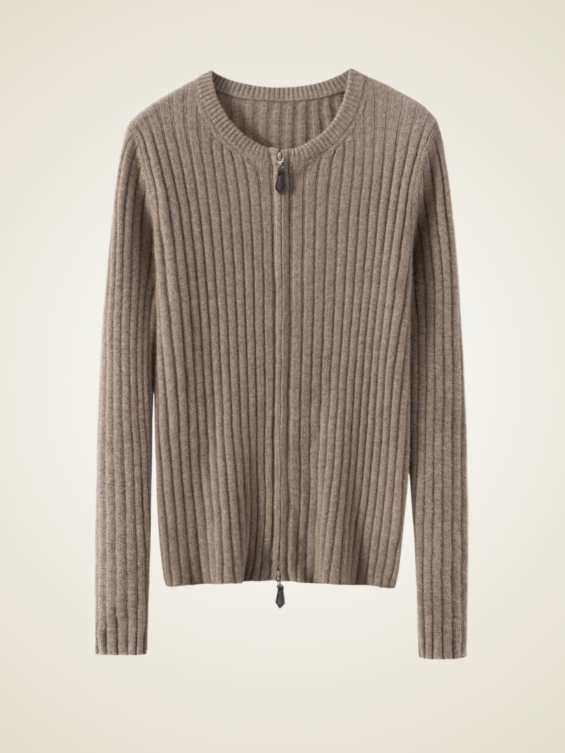 Naralisse - Taupe Cashmere Cardigan | The Cashmere Studio