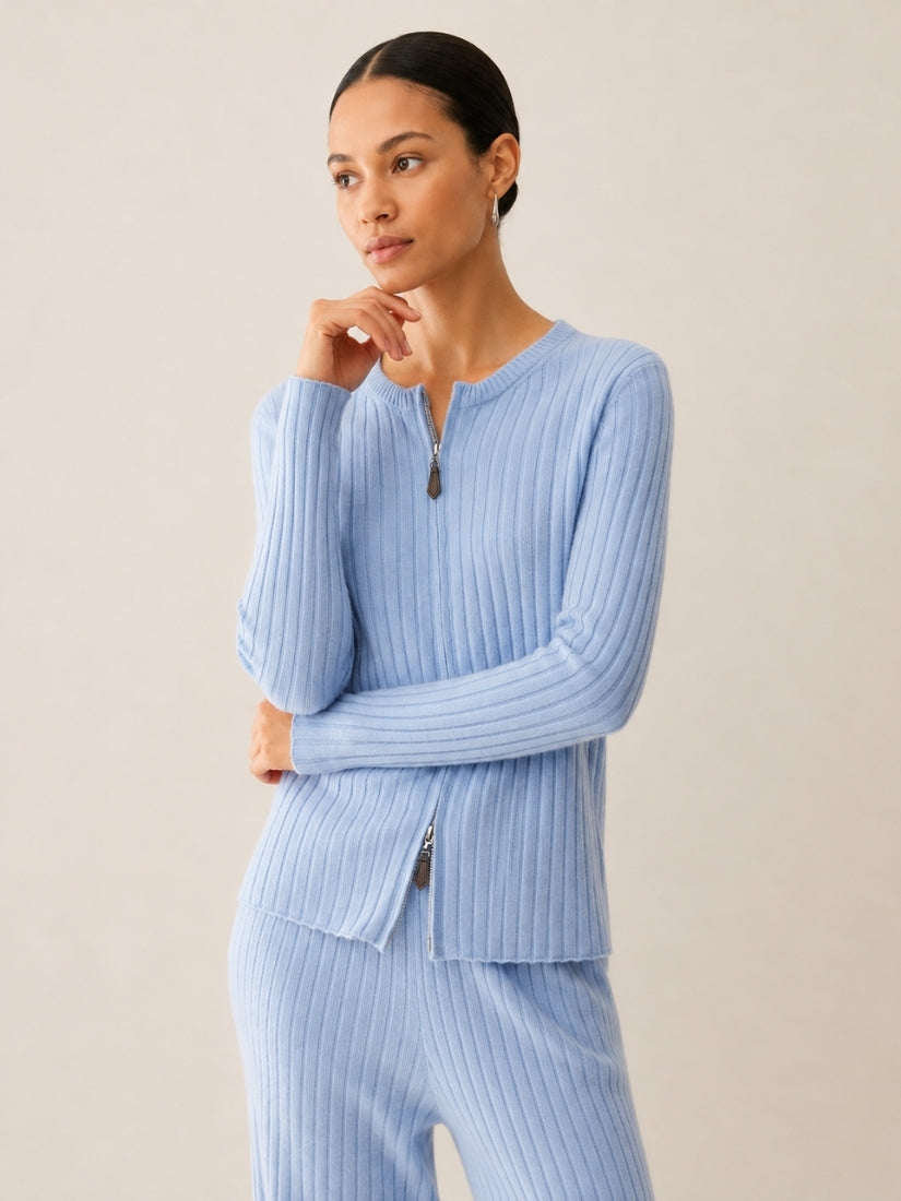 Naralisse - Light Blue Cashmere Cardigan | The Cashmere Studio