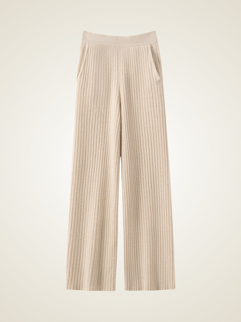 Naralisse - Beige Cashmere Pants | The Cashmere Studio