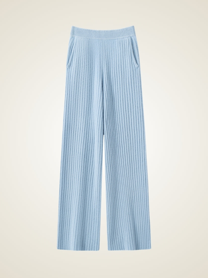 Naralisse - Light Blue Cashmere Pants | The Cashmere Studio