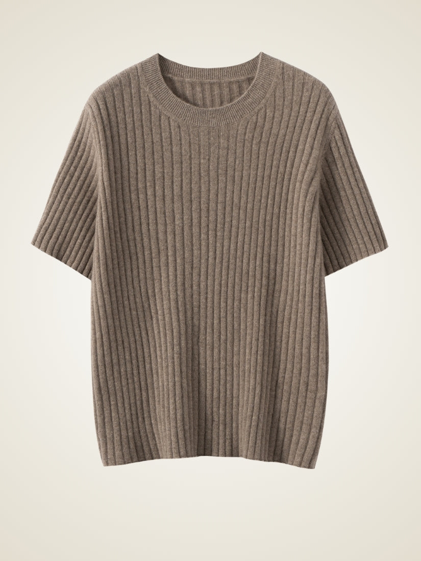Naralisse - Taupe Cashmere Top | The Cashmere Studio