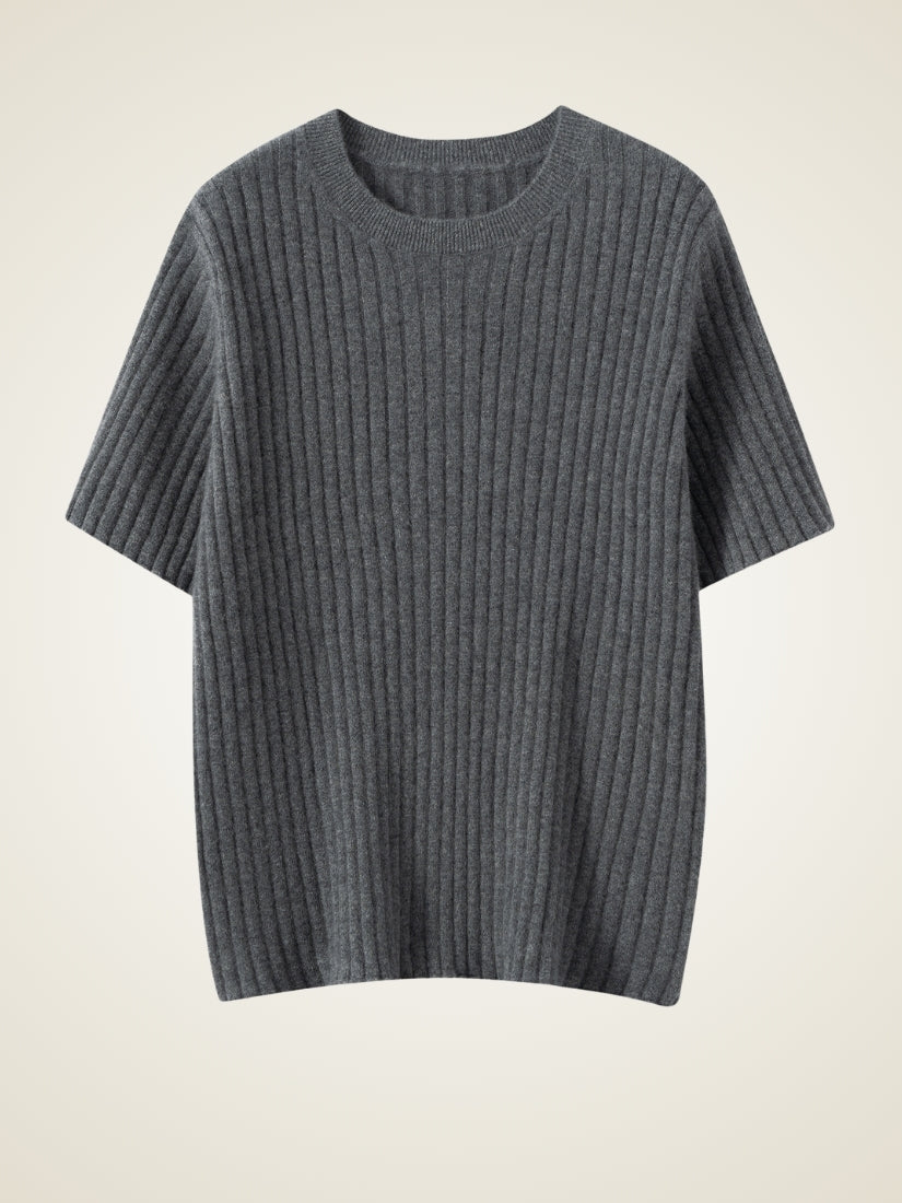 Naralisse - Dark Gray Cashmere Top | The Cashmere Studio