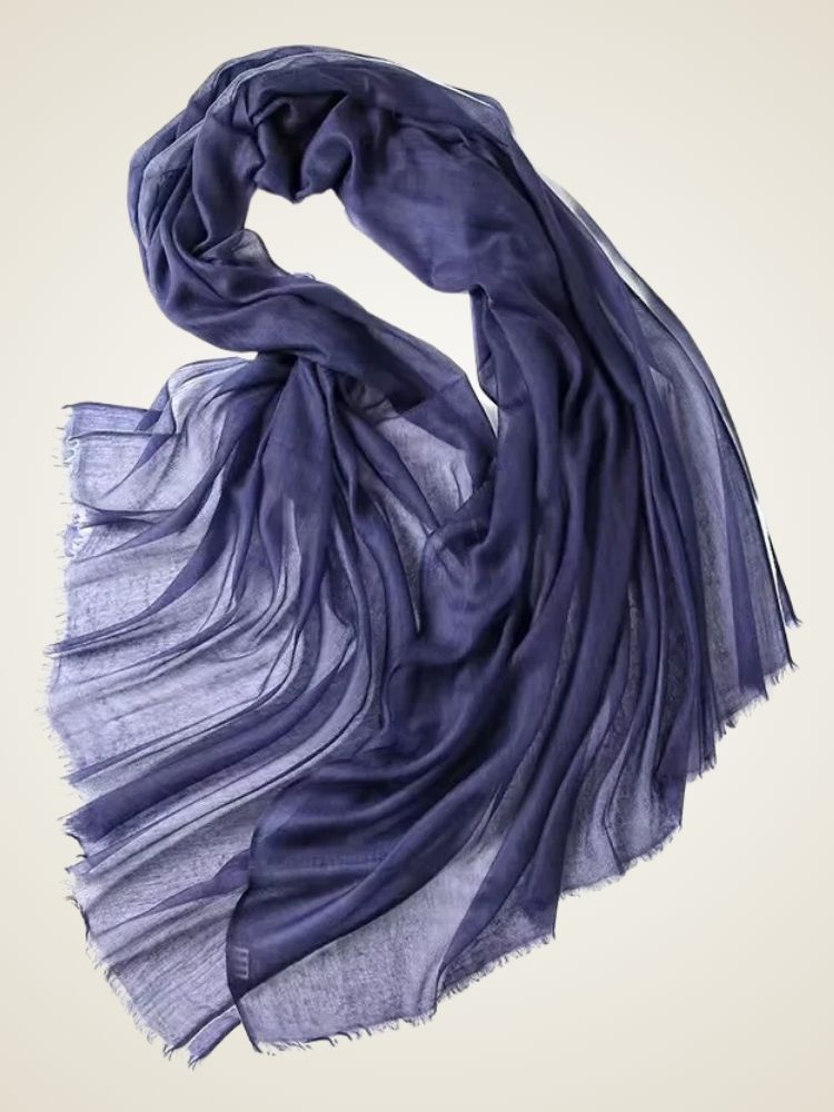 Kaia - Navy Cashmere Scarf Pashmina | The Cashmere Studio