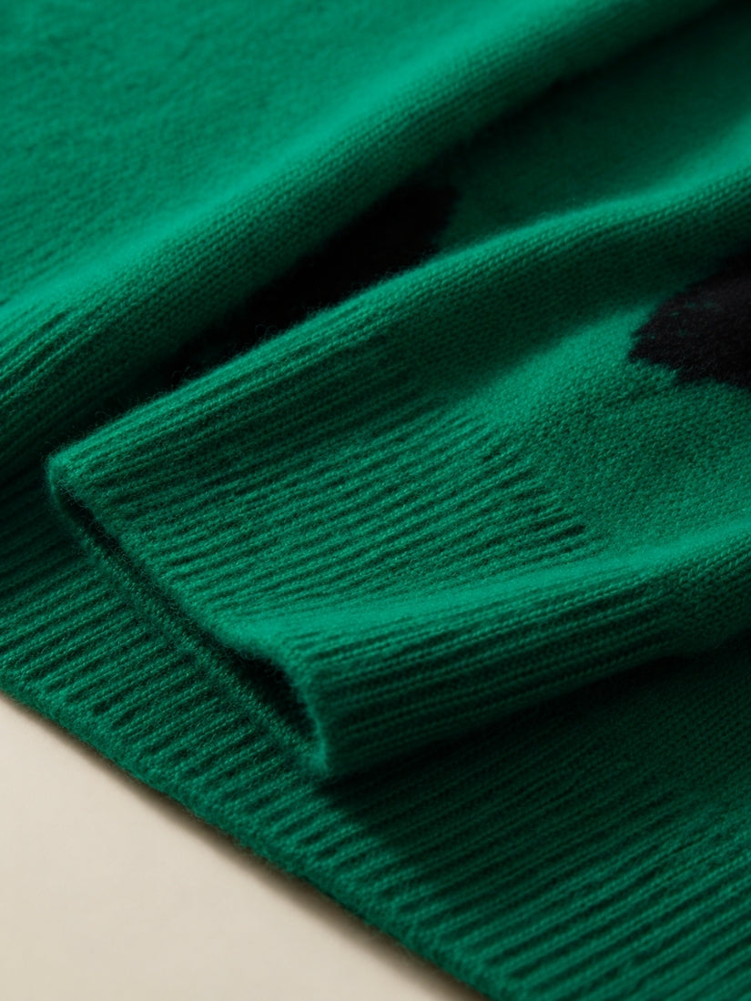 Nirelle - Heart Jacquard Cashmere Sweater | The Cashmere Studio