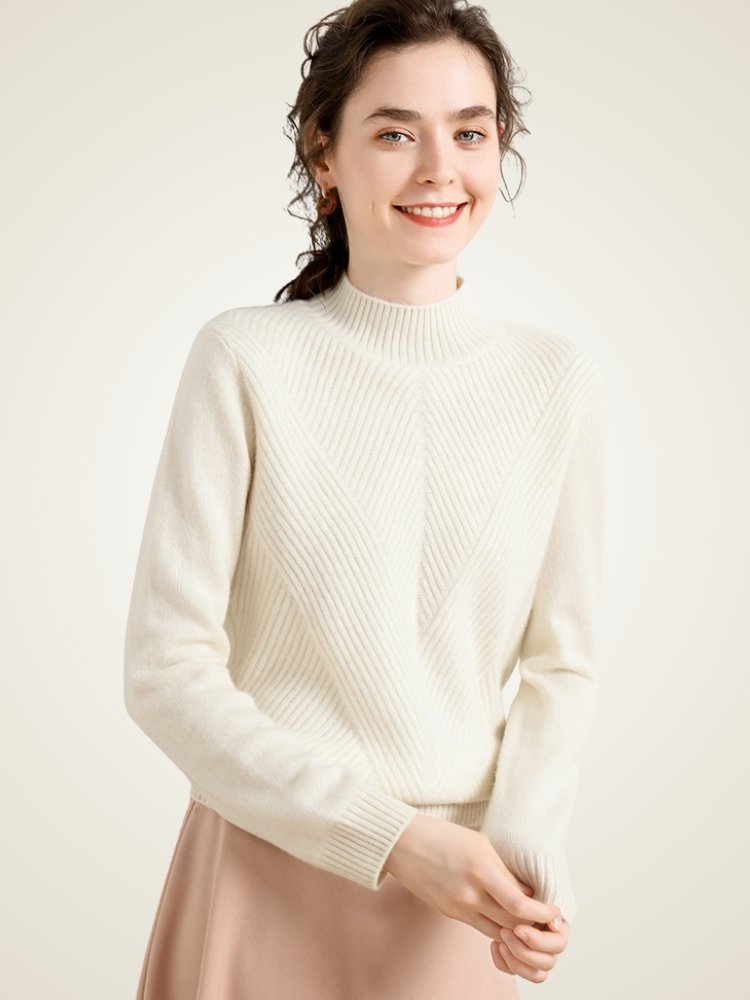 Olavine - Mock Neck Sweater | The Cashmere Studio