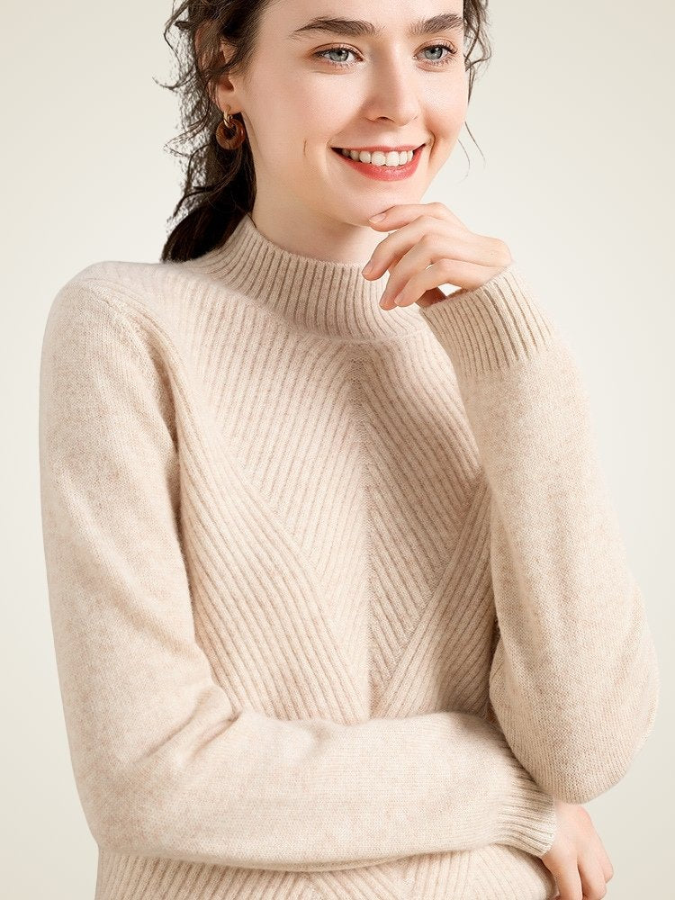 Olavine - Mock Neck Sweater | The Cashmere Studio