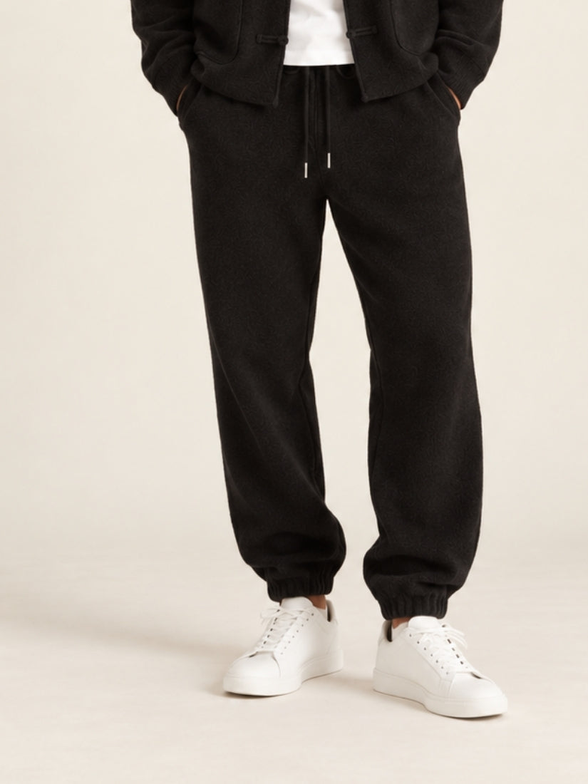 Orian — Black Tapered Cashmere Jogger Pants | The Cashmere Studio