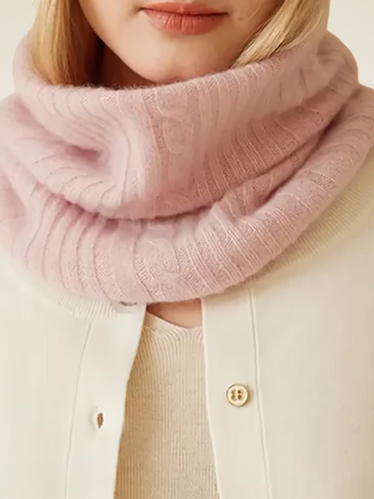 Josie - Pink Tube Scarf Cashmere | The Cashmere Studio