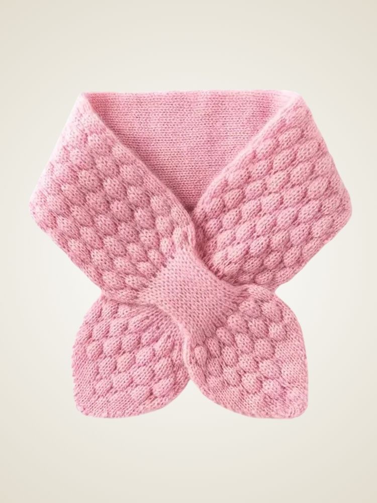 Lyla - Pink Cashmere Pull Through Scarf | The Cashmere Studio