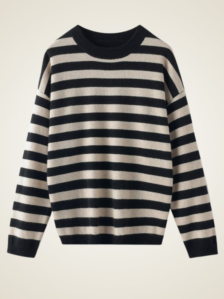 Melindra -  Striped Cashmere Sweater | The Cashmere Studio