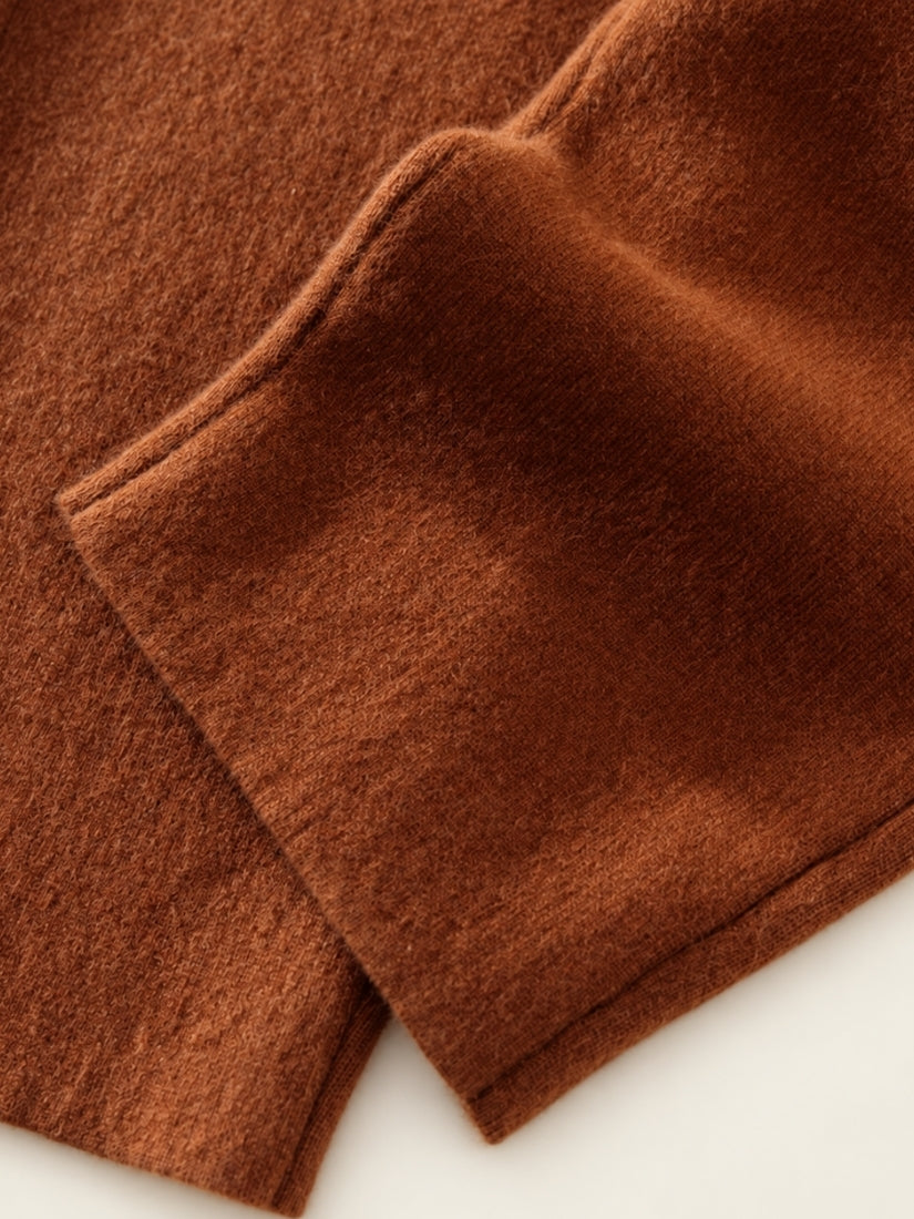 Silian — Relaxed Cashmere Pants Fabric Close-Up | The Cashmere Studio