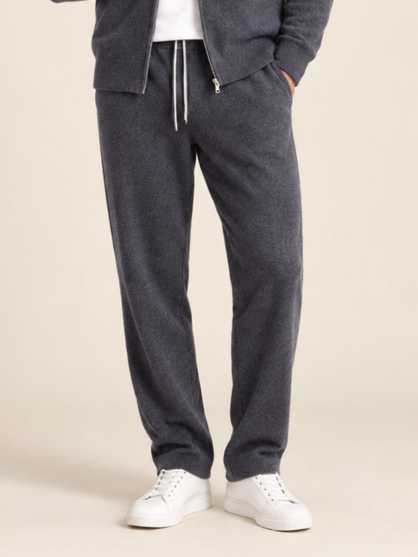Silian — Dark Gray Relaxed Cashmere Pants | The Cashmere Studio