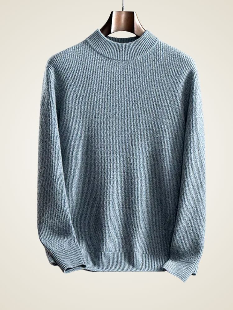 Simon - Light Blue Crewneck Cashmere Sweater | The Cashmere Studio