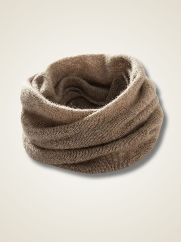 Imani - Taupe Cashmere Tube Scarf | The Cashmere Studio