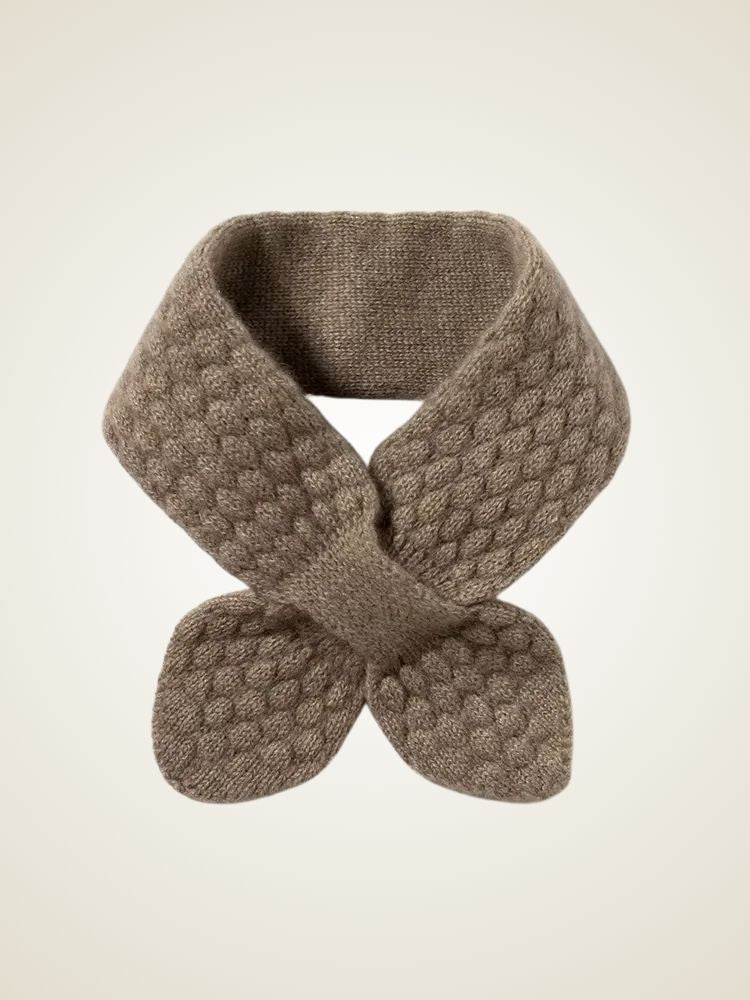 Lyla - Taupe Cashmere Pull Through Scarf | The Cashmere Studio